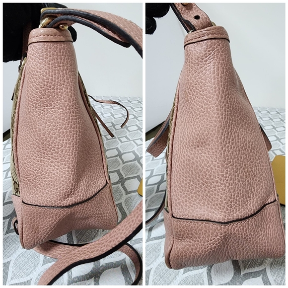 Gucci Small GG Canvas Bree satchel Bag Beige/Pink - Picture 9 of 14